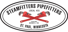 圣保罗 Pipefitters Local 455的标志